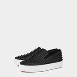 CHRISTIAN LOUBOUTIN 黑色鉚釘小牛皮鞋