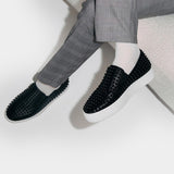 CHRISTIAN LOUBOUTIN 黑色鉚釘小牛皮鞋
