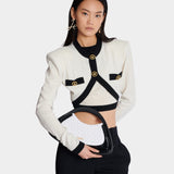 BALMAIN Medium Jolie Madame Quilted Faux Leather Bag