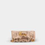 BALMAIN Mini Anthem Calfskin Bag - Beige