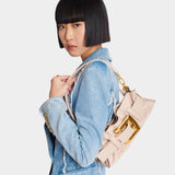 BALMAIN Mini Anthem Calfskin Bag - Beige