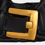 BALMAIN Mini Anthem Calfskin Bag - Black