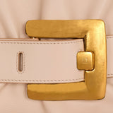 BALMAIN Calfskin Anthem Medium Bag - Nude