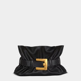 BALMAIN Calfskin Anthem Medium Bag - Black