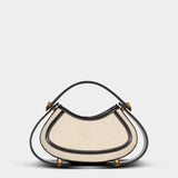 BALMAIN Medium Jolie Madame canvas and smooth leather bag