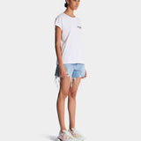 BALMAIN Paris flocked logo white T-shirt