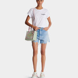 BALMAIN Paris flocked logo white T-shirt