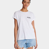 BALMAIN Paris flocked logo white T-shirt