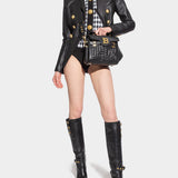 BALMAIN ROBIN lambskin stiletto boots