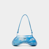 DIESEL Limited Edition Blue Sky Curved Cloud Sky Printed Underarm Bag