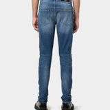 BALMAIN Distressed biker slim-fit jeans