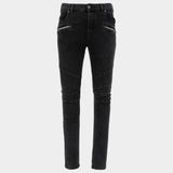 BALMAIN | Ribbed Double Stone Wash Slim Fit Jeans/Men 