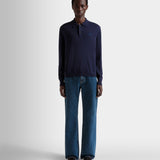 BALLY Wool Long Sleeve Polo Shirt 