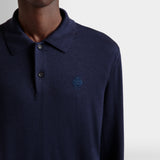 BALLY Wool Long Sleeve Polo Shirt 
