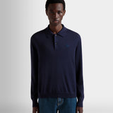 BALLY Wool Long Sleeve Polo Shirt 