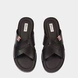 BALLY GLIDE CROSS STRAP SLIPPER 