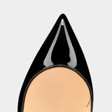 CHRISTIAN LOUBOUTIN 黑色漆皮高跟鞋