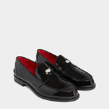CHRISTIAN LOUBOUTIN 漆皮水鑽樂福鞋
