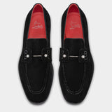 CHRISTIAN LOUBOUTIN 黑色絨面樂福鞋