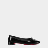 CHRISTIAN LOUBOUTIN 黑色漆皮芭蕾平底鞋
