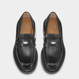 CHRISTIAN LOUBOUTIN 黑色小牛皮厚底樂福鞋