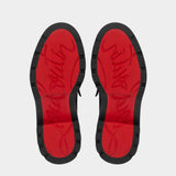 CHRISTIAN LOUBOUTIN 黑色小牛皮厚底樂福鞋