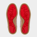 CHRISTIAN LOUBOUTIN 復古玫瑰色麂皮休閒鞋