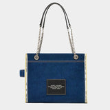 MARC JACOBS 中號丹寧鏈條托特包