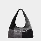 MARC JACOBS 黑色拼接丹寧 Sack 包