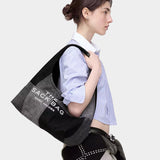 MARC JACOBS 黑色拼接丹寧 Sack 包
