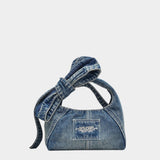 MARC JACOBS SACK 蝴蝶結丹寧斜肩包