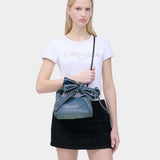 MARC JACOBS SACK 蝴蝶結丹寧斜肩包