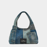 MARC JACOBS patchwork denim shoulder bag 