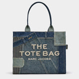 MARC JACOBS 拼接丹寧大型托特包