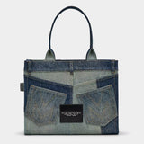 MARC JACOBS 拼接丹寧大型托特包