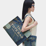 MARC JACOBS 拼接丹寧大型托特包
