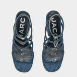 MARC JACOBS KIKI 丹寧厚底高跟涼鞋