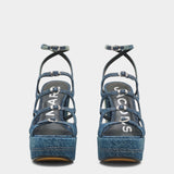 MARC JACOBS KIKI 丹寧厚底高跟涼鞋