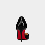 CHRISTIAN LOUBOUTIN 黑色 850mm 漆皮高跟鞋