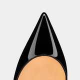 CHRISTIAN LOUBOUTIN 黑色 850mm 漆皮高跟鞋