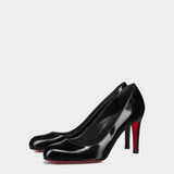 CHRISTIAN LOUBOUTIN 亮面小牛皮 85mm 黑色高跟鞋