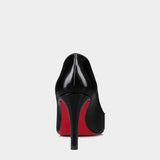 CHRISTIAN LOUBOUTIN 亮面小牛皮 85mm 黑色高跟鞋
