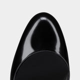 CHRISTIAN LOUBOUTIN 亮面小牛皮 85mm 黑色高跟鞋