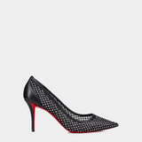 CHRISTIAN LOUBOUTIN 黑色透明水鑽高跟鞋