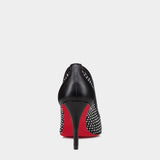CHRISTIAN LOUBOUTIN 黑色透明水鑽高跟鞋