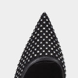 CHRISTIAN LOUBOUTIN 黑色透明水鑽高跟鞋