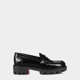 CHRISTIAN LOUBOUTIN 黑色厚底樂福鞋