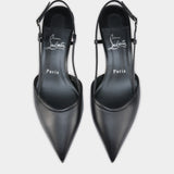 CHRISTIAN LOUBOUTIN 黑色低跟後繫帶鞋