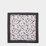MARC JACOBS 貼紙印花絲巾