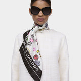 MARC JACOBS 貼紙印花絲巾
